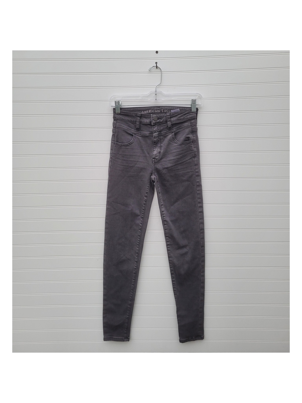 American Eagle Outfittets Gray Super High-Rise Next Level Skinny Jeans Size 00